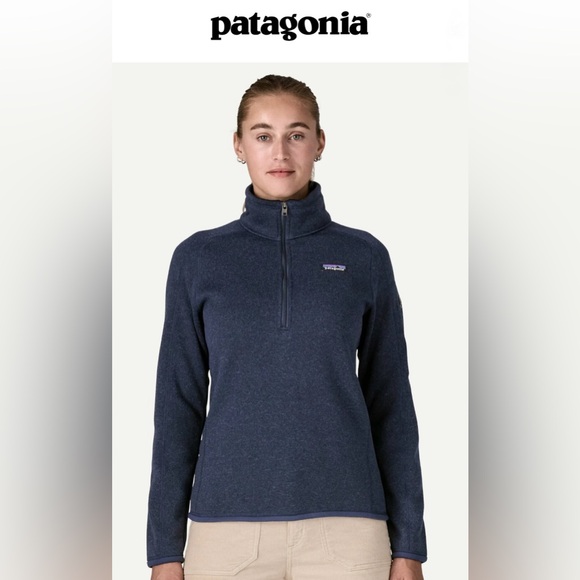Patagonia ⛰️Worn Wear Better Sweater 1/4 Zip Fleece Blue Small - Picture 1 of 13
